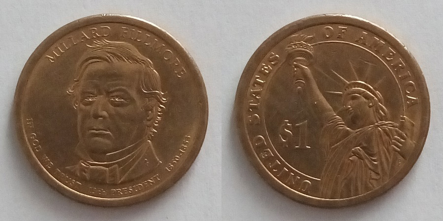 1 Dollar "13th President of the USA - Millard Fillmore (1850-1853)"
