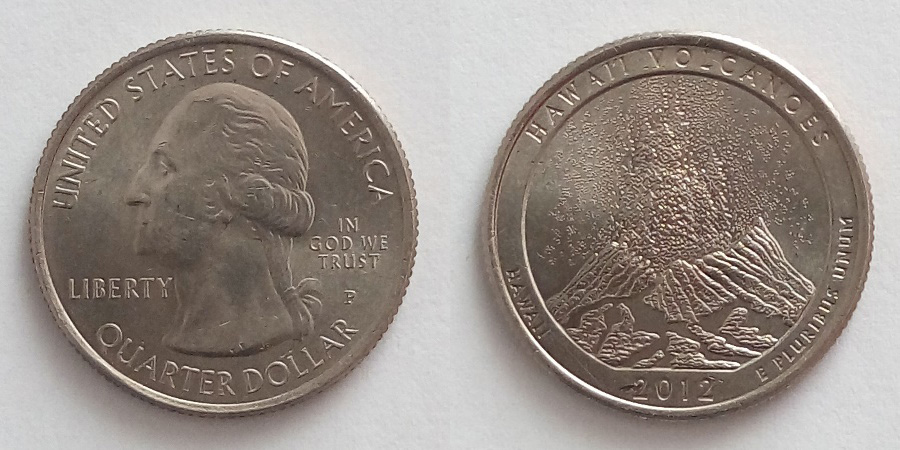 ¼ Dollar "HAWAI'I VOLCANOES"